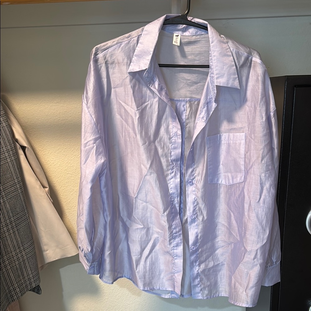 Light Purple Button-Up Shirt